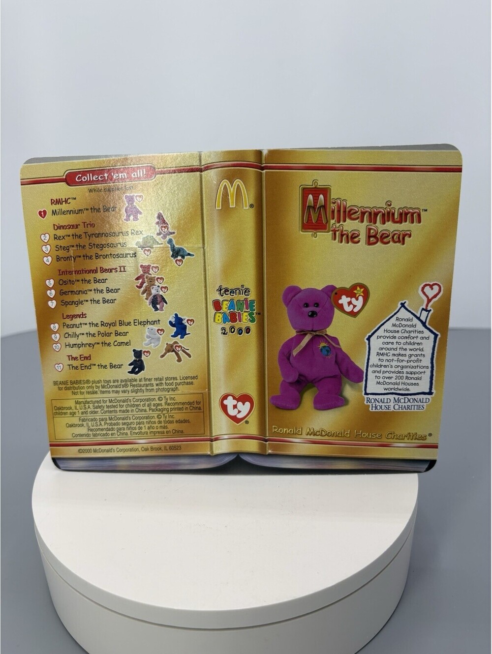 TY Millennium Bear Beanie Baby McDonald’s 2000 New in Box
